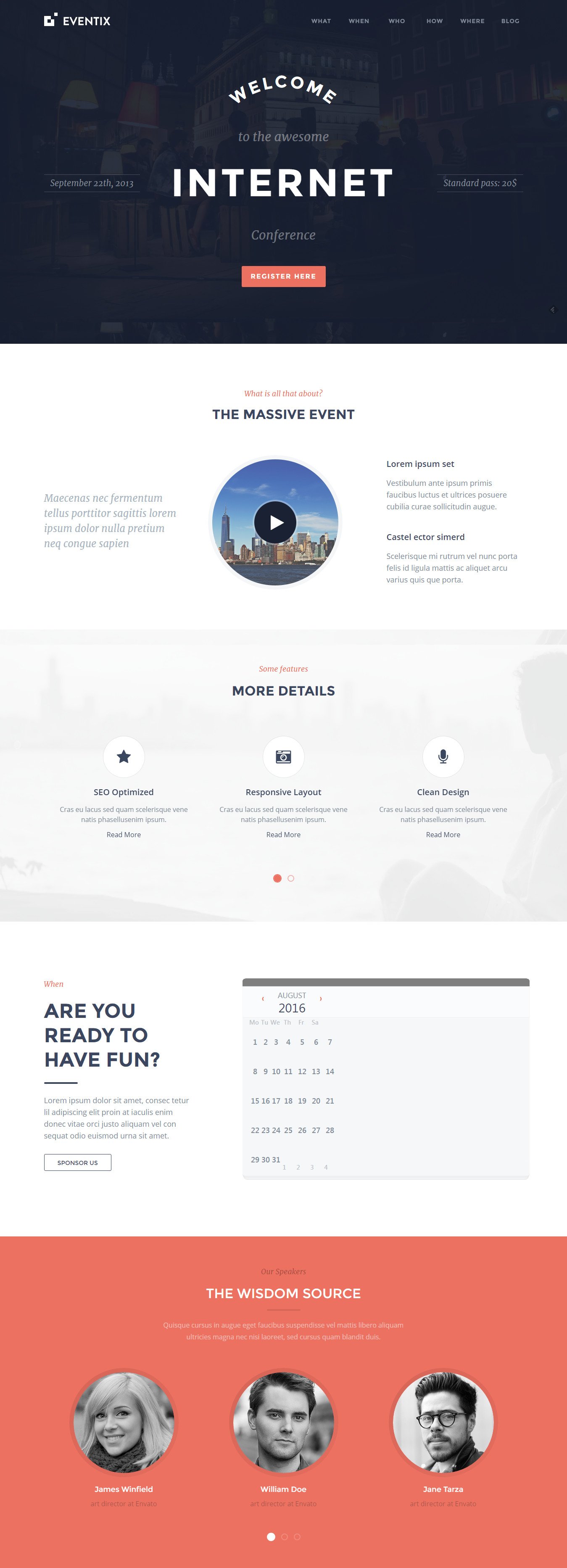 Eventix - Event Landing WordPress Theme