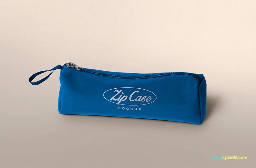 FREE PENCIL CASE MOCKUP WITH EDITABLE LOGO & COLOR by ZippyPixels