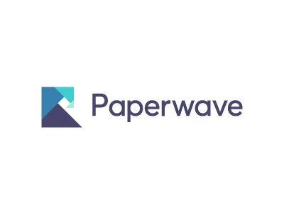 Paperwave / wave / logo design by Deividas Bielskis