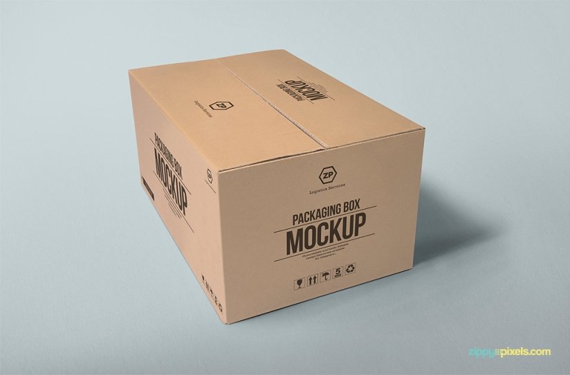 FREE PACKAGING BOX MOCKUP by ZippyPixels