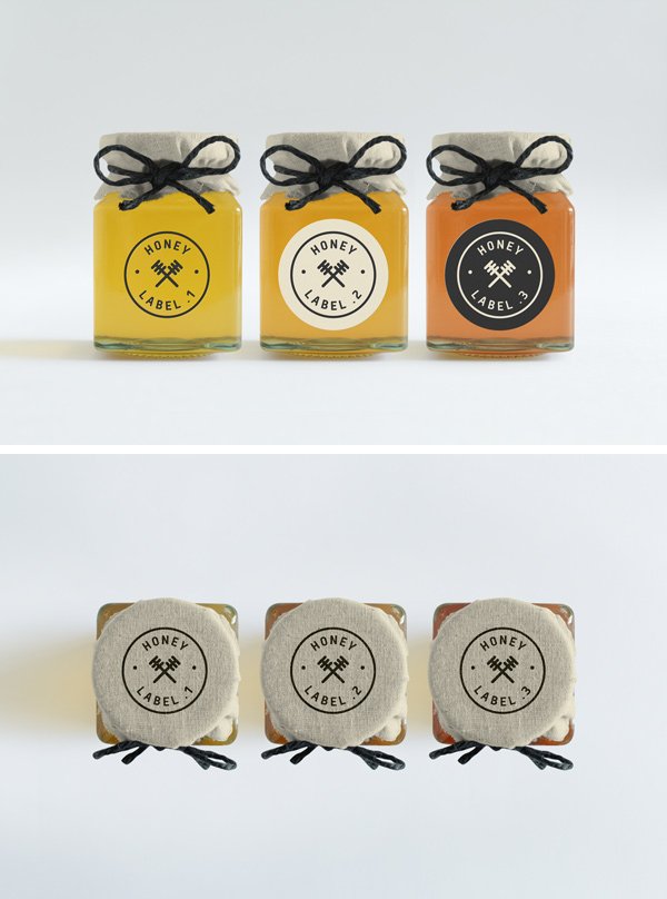 Honey Jars PSD MockUp by Ash Flint