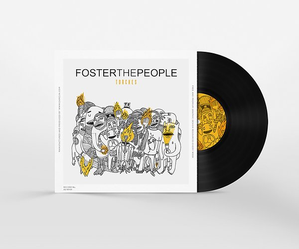 Vinyl Disc Cover Art Mockup by EAMEJIA STORE