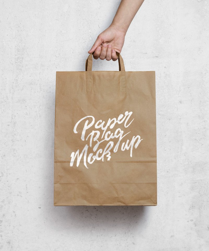 Brown Paper Bag MockUp by GraphicBurger