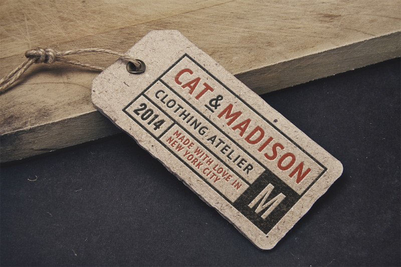 Vintage Label Tag MockUp by GraphicBurger