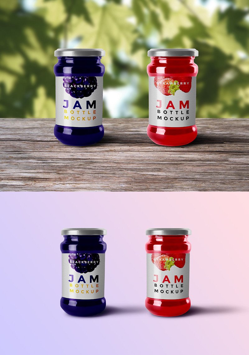 Jam Bottle Mockup PSD by GraphicsFuel