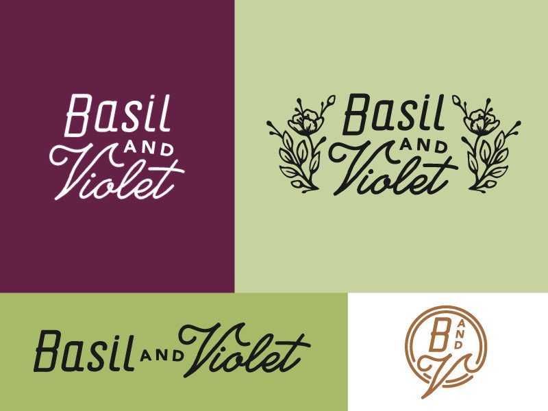 Basil & Violet Logo by Amy Hood