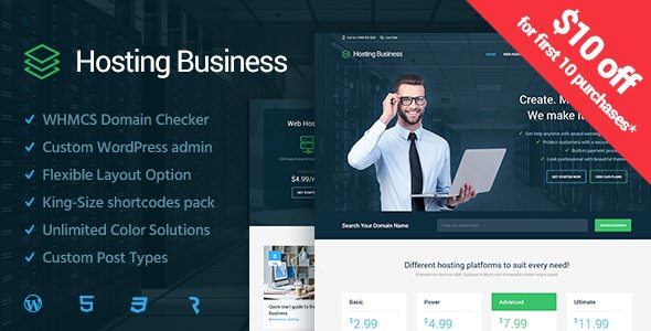 Hosting Business - Technology, Software & Hosting WordPress Theme