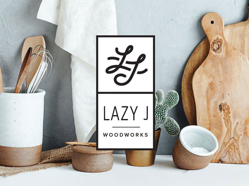 Lazy J Woodworks Logo by Cara Bell