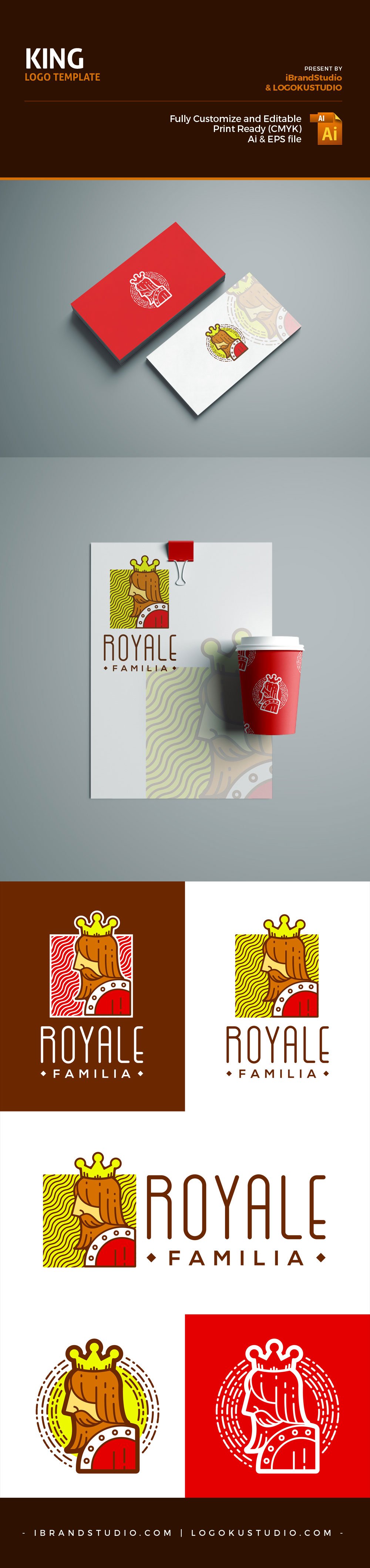 Free King Logo Template (AI, EPS) by iBrandStudio