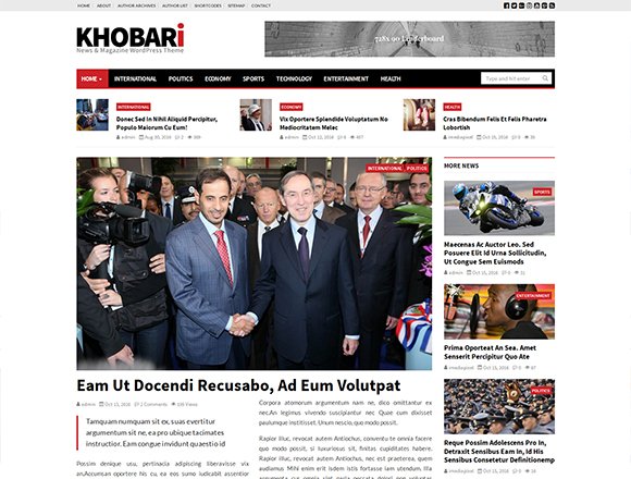 Khobari - Magazine WordPress Theme