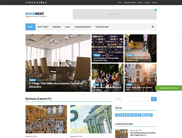 Noozbeat - Magazine WordPress Theme