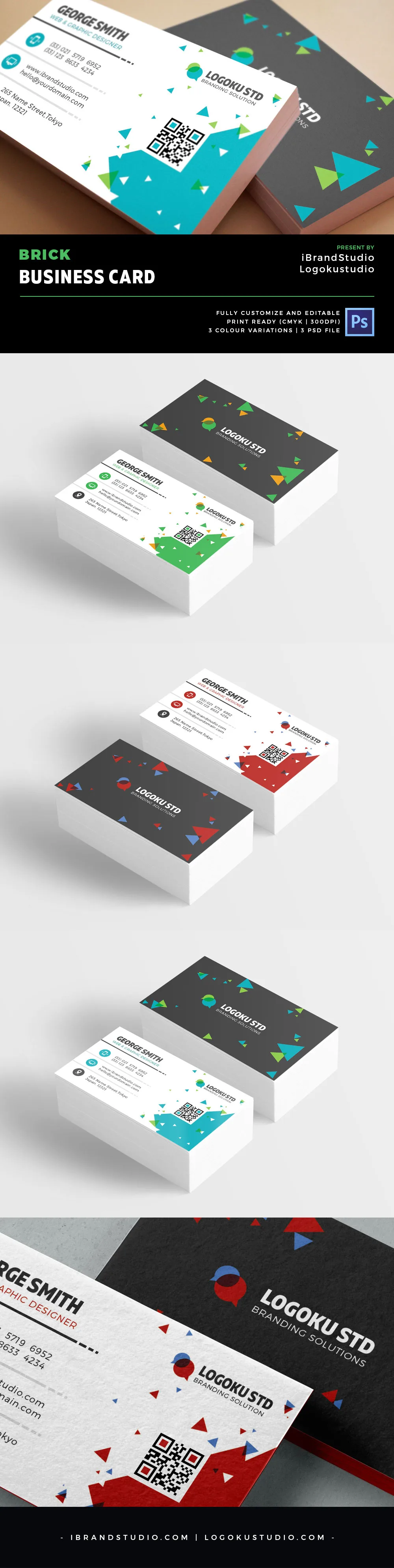 Free Brick Business Card Template
