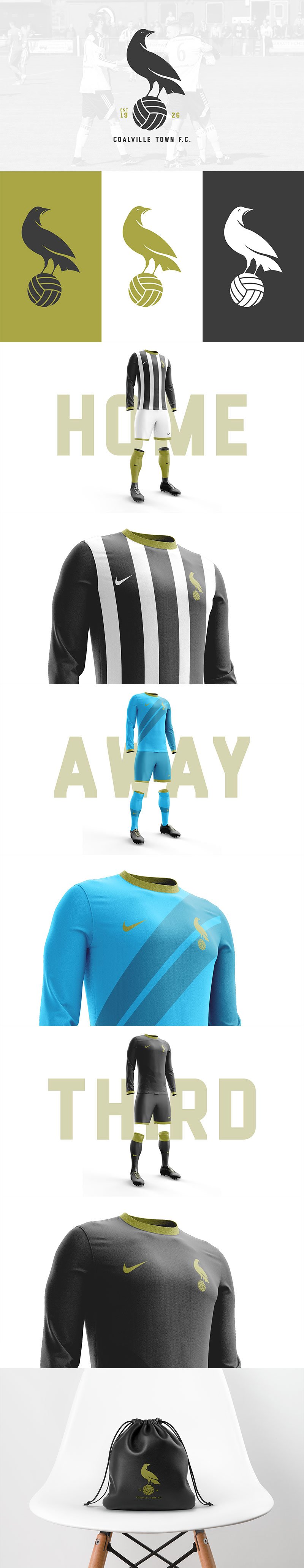 Football Club Brand Designs: Coalville Town F.C. Rebrand by Jamie Kerr