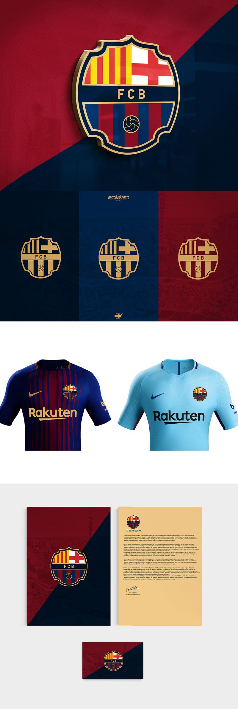 Football Club Brand Designs: FC Barcelona Rebranding by Evrim Yilmaz