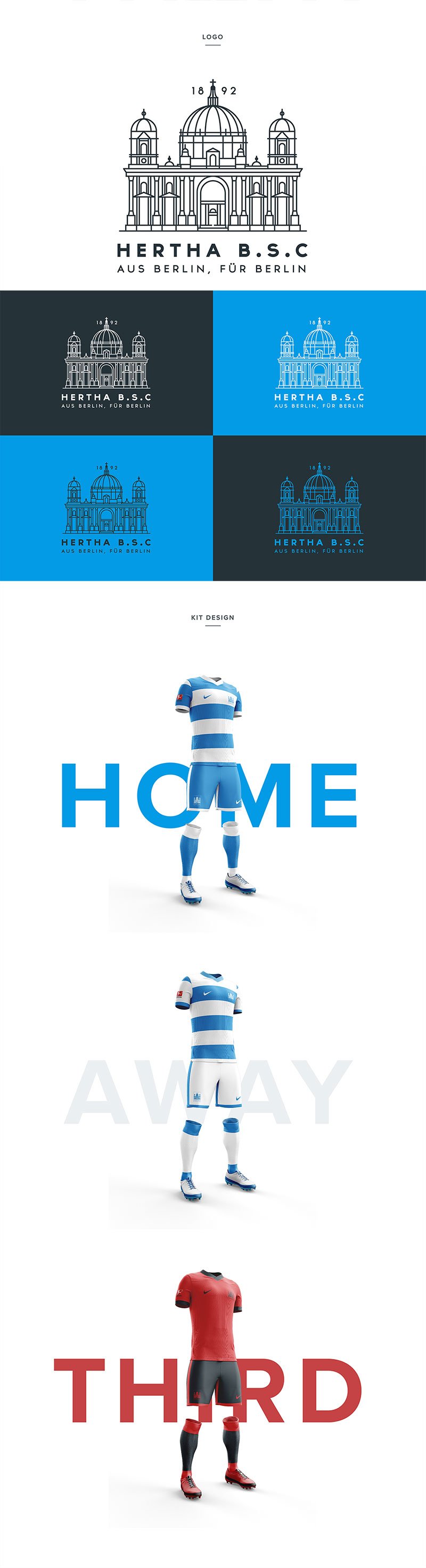 Football Club Brand Designs: Hertha Berlin by Liam Henderson