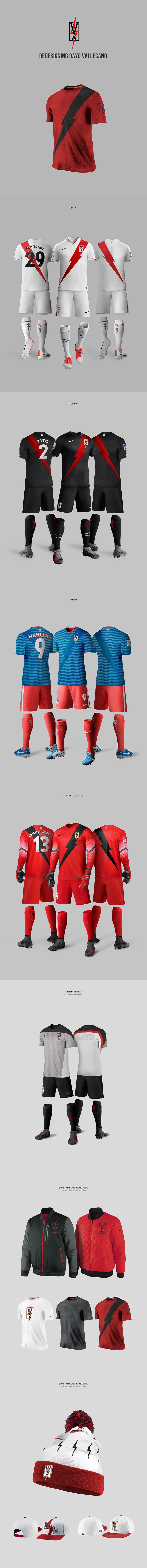 Football Club Brand Designs: Rayo Vallecano Rebranding by Nerea Palacios