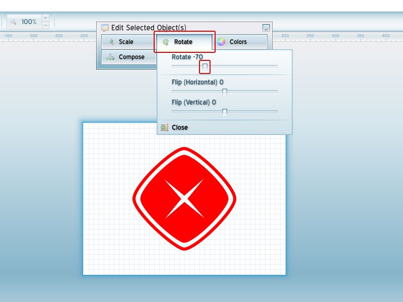 Step 3-Red Burger Logo Tutorial with AAA Logo