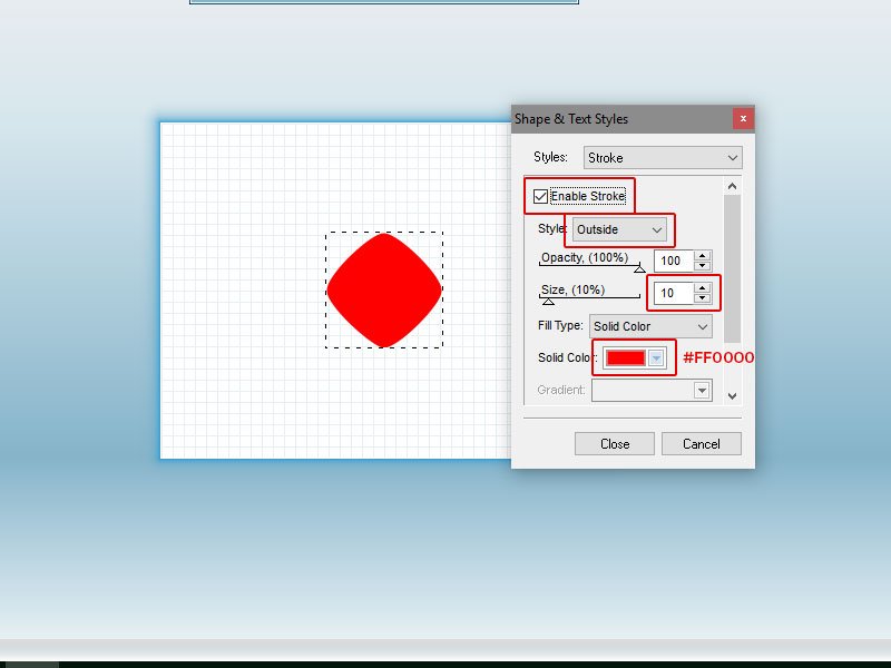 Step 2-Red Burger Logo Tutorial with AAA Logo