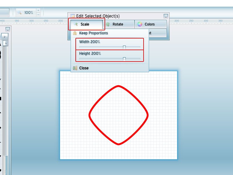 Step 2-Red Burger Logo Tutorial with AAA Logo