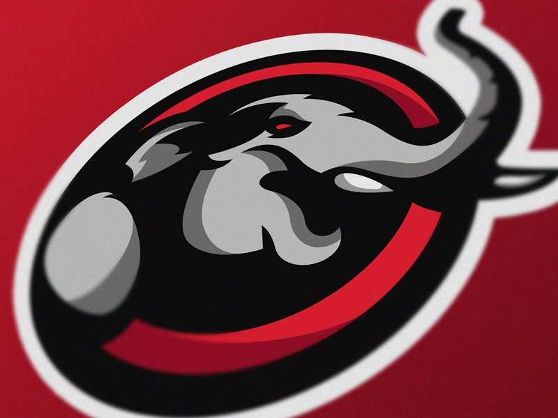 Diseño de logotipo de Elephant Mascot eSport Team