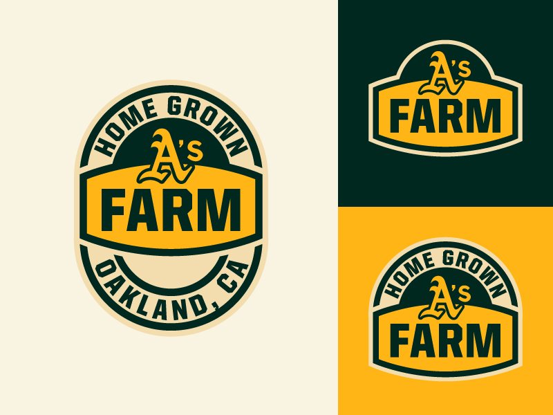 OAKLAND A'S FARM LOGO by Benjamin Mayberry