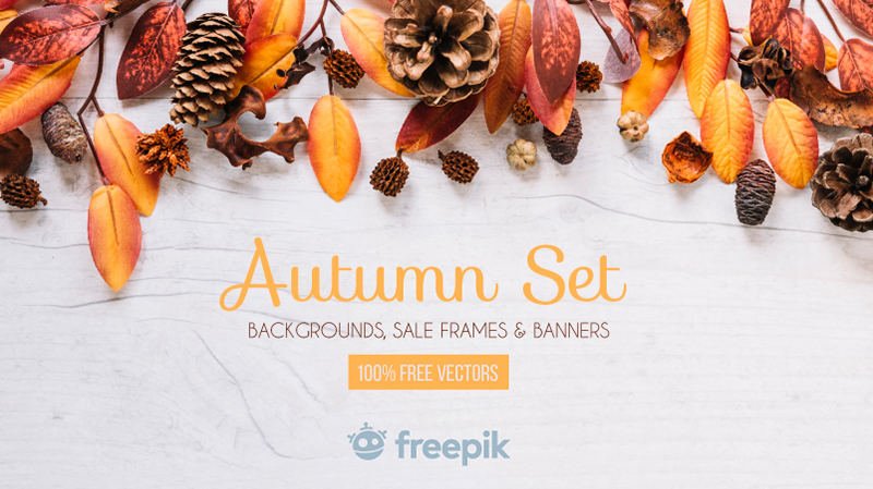 Free Autumn Set for Banner, Backgrounds and Headers