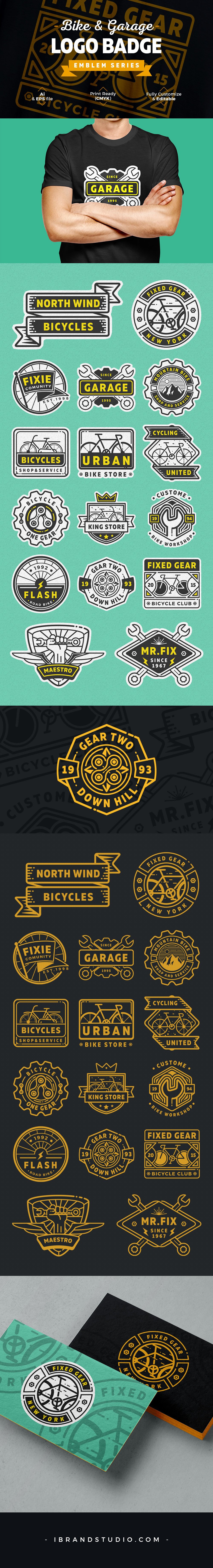 Free Bike Garage Logos and Badges