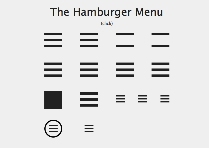 Hamburger Menu Website