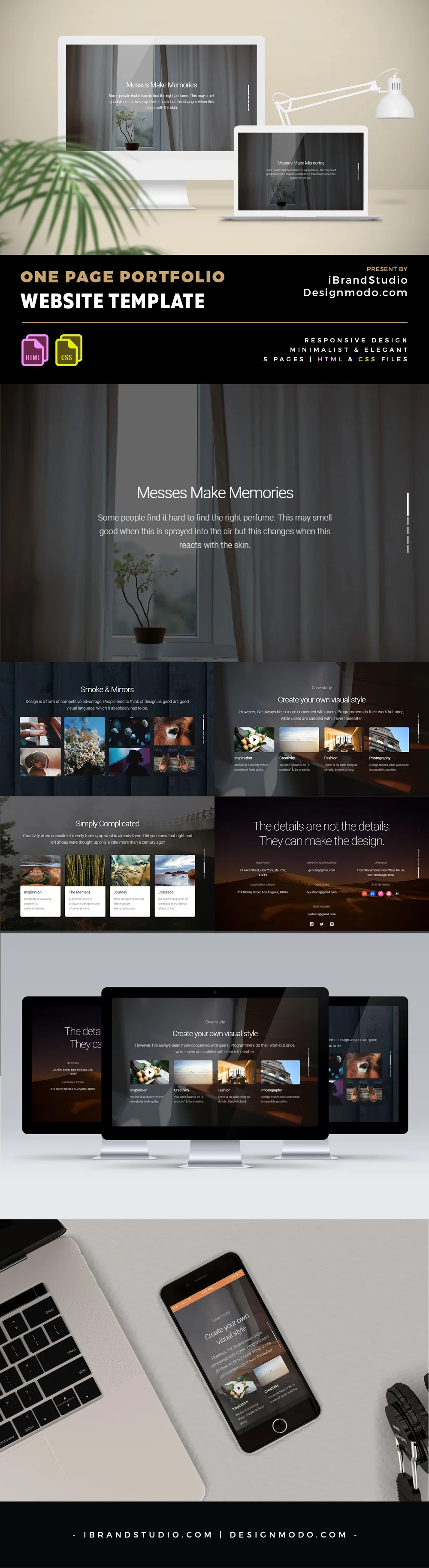 Free One Page Portfolio HTML Template