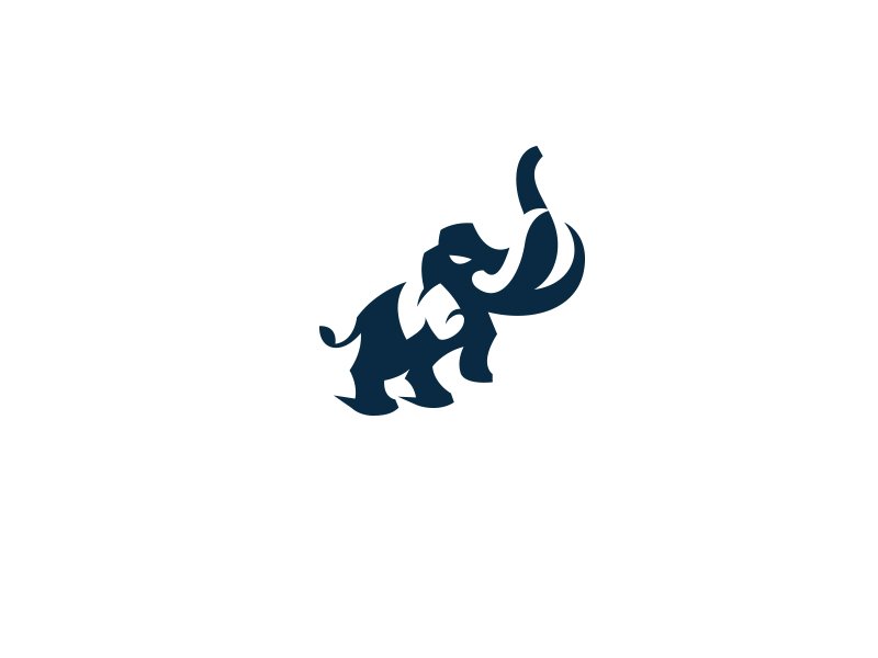 Angry Mammoth by Daniel Bodea - Dinosaur Logo