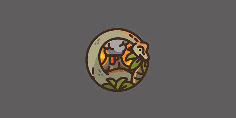 Dino by Carlos Puentes - Dinosaur Logo