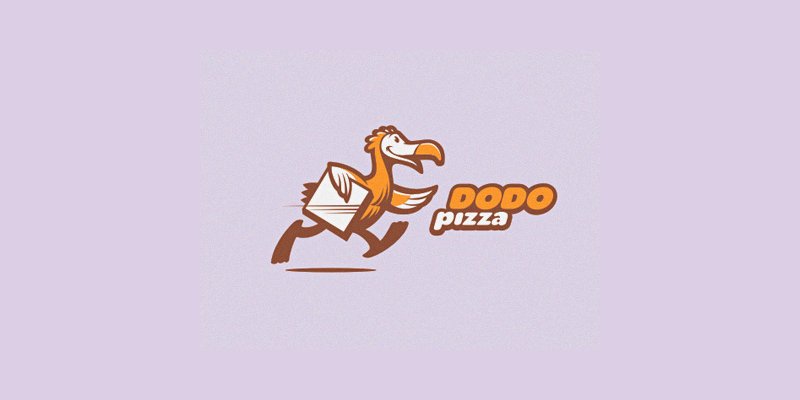 Dodo Pizza by Gal Yuri - Dinosaur Logo