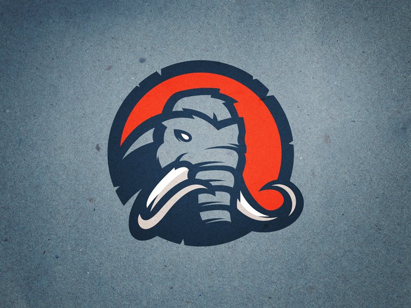 Mammoths by Thomas Hatfield - Dinosaur Logo