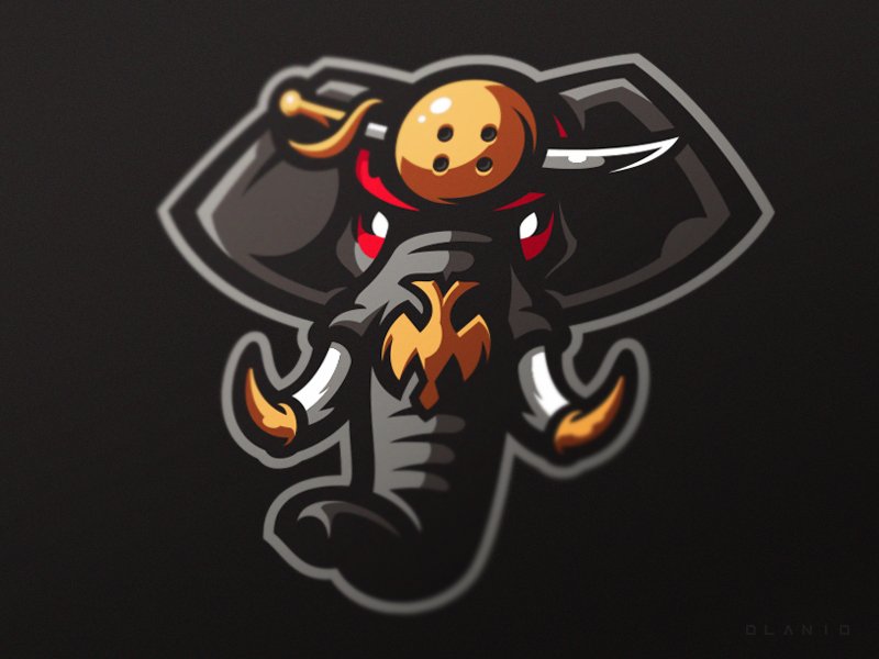 Mysore dasara elephant by Dlanid - Dinosaur Logo