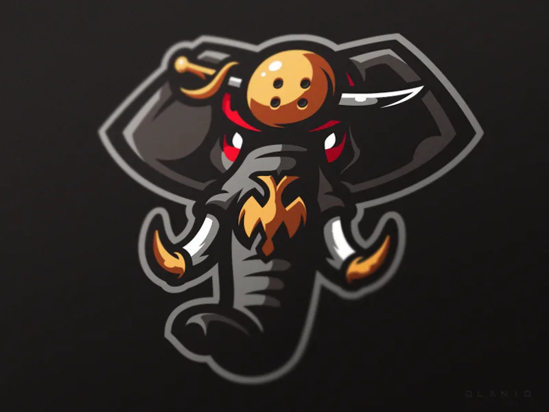 Mysore dasara elephant by Dlanid - Dinosaur Logo
