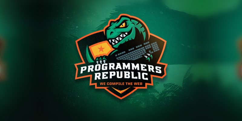 Programmers Republic by Khisnen Pauvaday - Dinosaur Logo