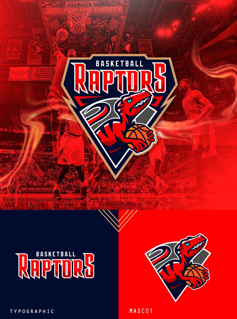 RAPTORS BASKETBALL by EL YISK - Dinosaur Logo