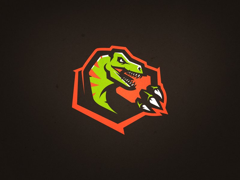 Raptor II by Thomas Hatfield - Dinosaur Logo