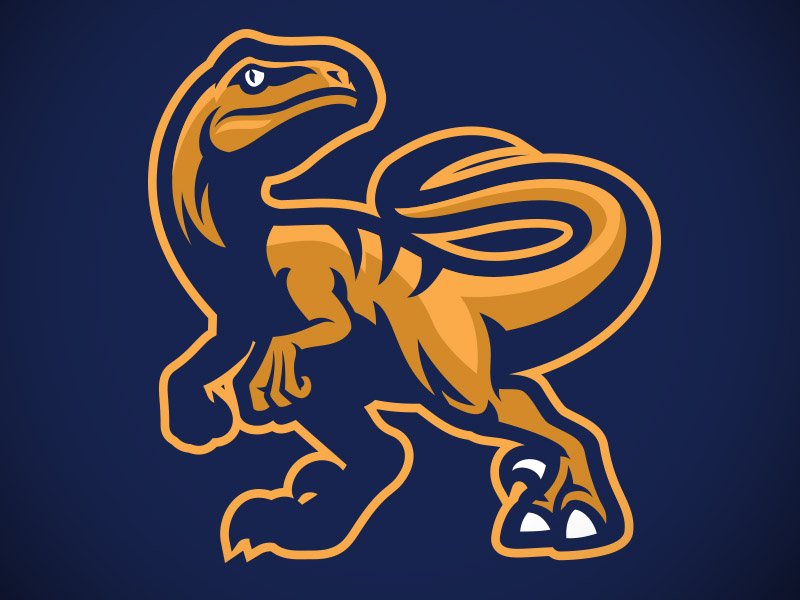 Raptor sport mascot by bazzier graphik - Dinosaur Logo