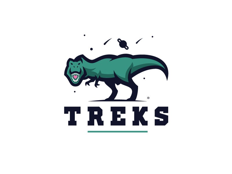 Treks by Mateusz Putylo - Dinosaur Logo