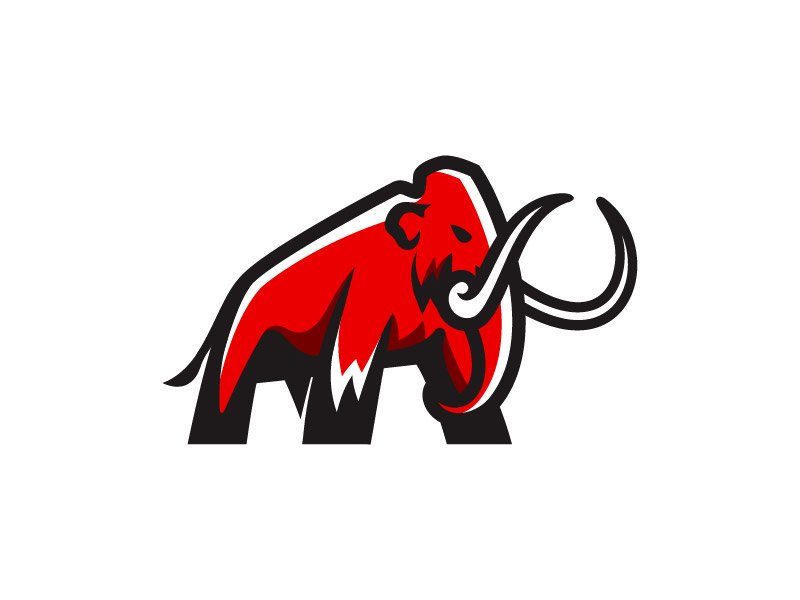 Wooly mammoth by Ghitea Florin - Dinosaur Logo