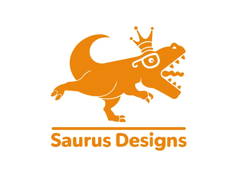 Saurus Design by Niklos Bll - Dinosaur Logo