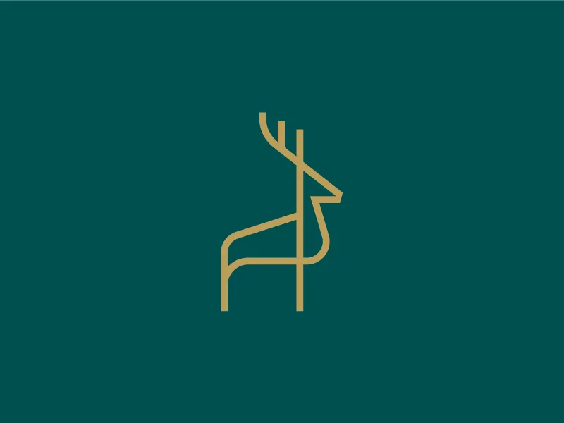 Deer / logo design by Deividas Bielskis Deer Monoline Logo