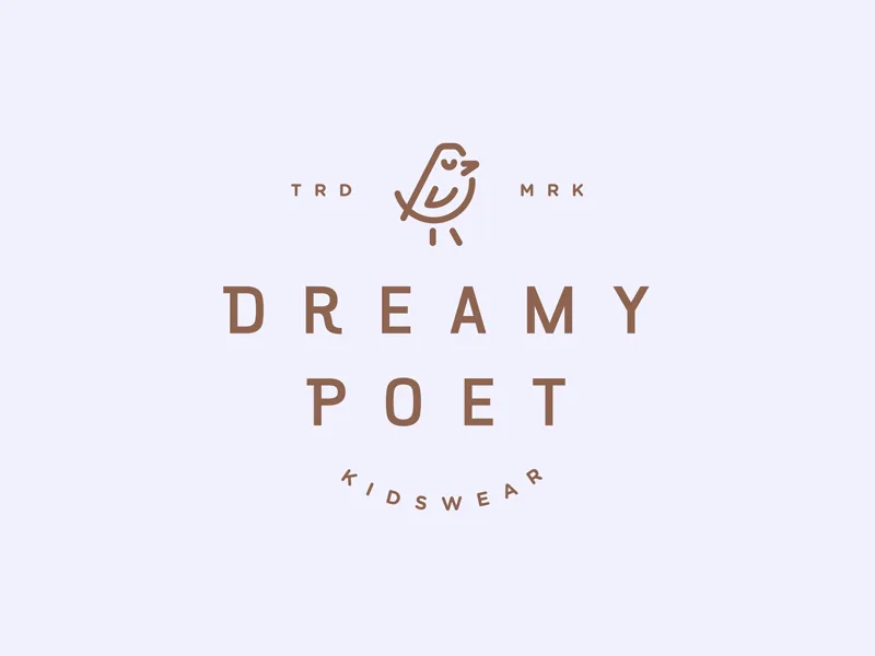 Dreamy Poet Kidswear by Type08 (Alen Pavlovic) Dreamy Poet Kidswear Monoline Logo
