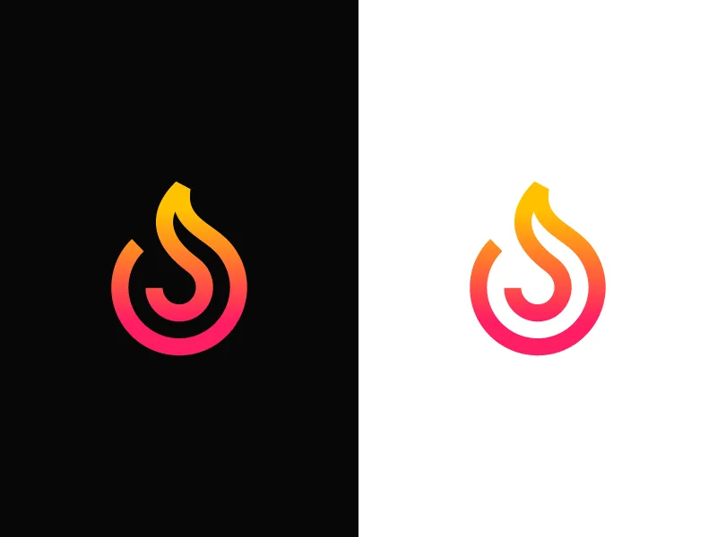 Fire / track / logo design by Deividas Bielskis Fire / track Monoline Logo