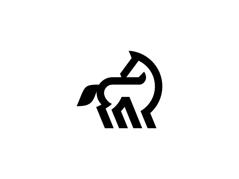 Horse by Vadim Korotkov Horse Monoline Logo