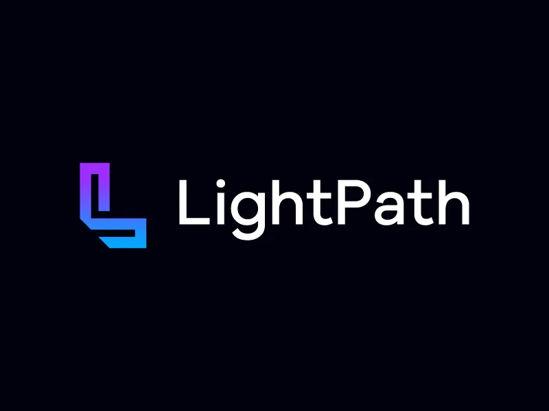 LightPath / logo design by Deividas Bielskis LightPath Monoline Logo