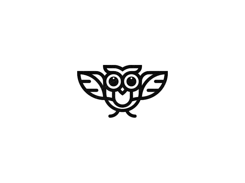 Owly by Gert van Duinen Owly Monoline Logo