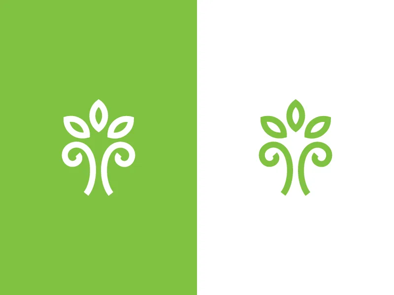 Tree / organic / logo design by Deividas Bielskis Tree / organic Monoline Logo