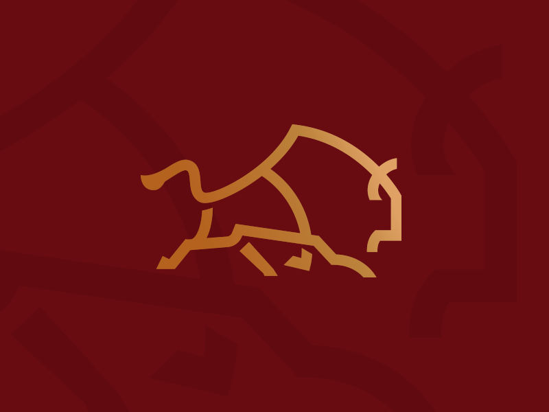 Bison Run Monoline Logo